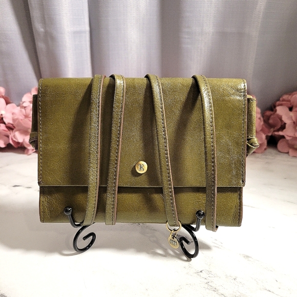HOBO Handbags - HOBO Olive Green Small Leather Crossbody & Shoulder Bag